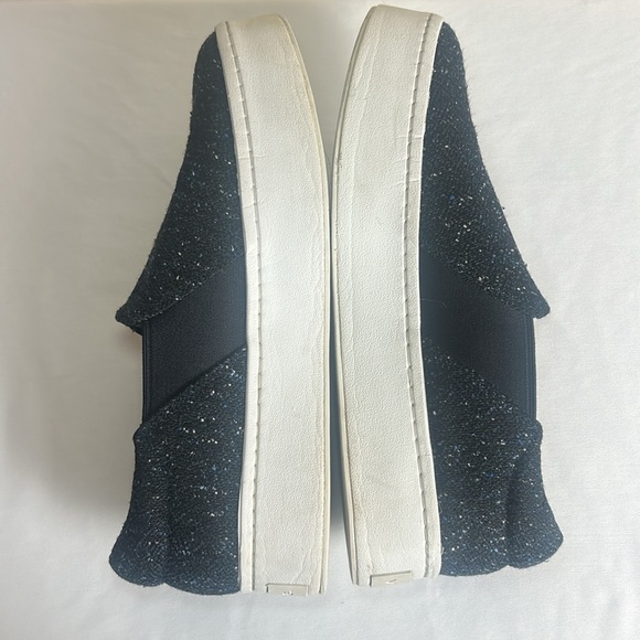 Vince Warren Slip-On Platform Blue Textile Tweed Marled Shoes Women’s Size 8M - Picture 7 of 16